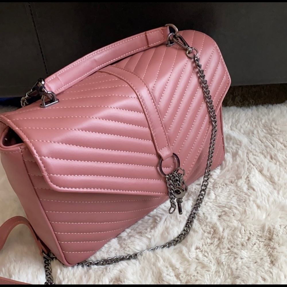 NWOT Chiara Ferretti Pink Rose Mauve Leather Italian Bag Handbag Purse Crossbody
